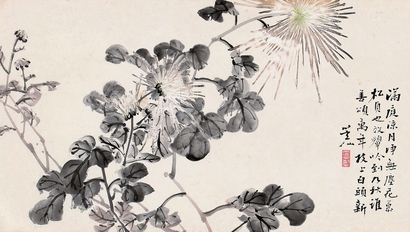 吴笠仙 花卉