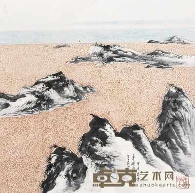 车鹏飞 山水 68×68cm