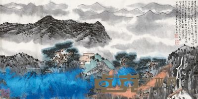 江宏 山水 115×57cm