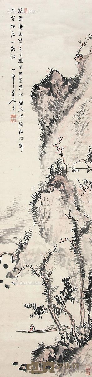 心华 山水 134×32cm