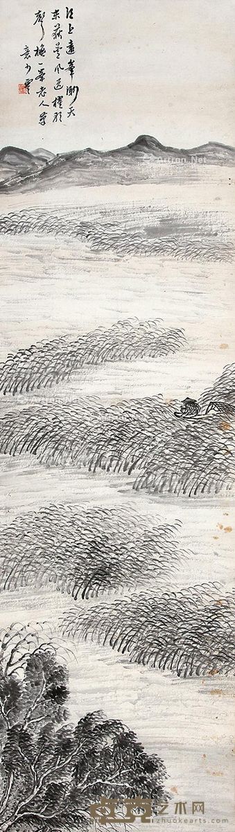 樊少云 山水 143×40cm