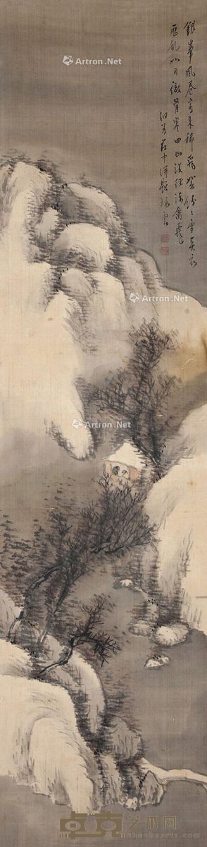 璲云 山水 107×27cm