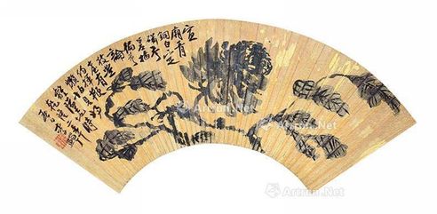 李鱓 花卉 扇面 水墨纸本