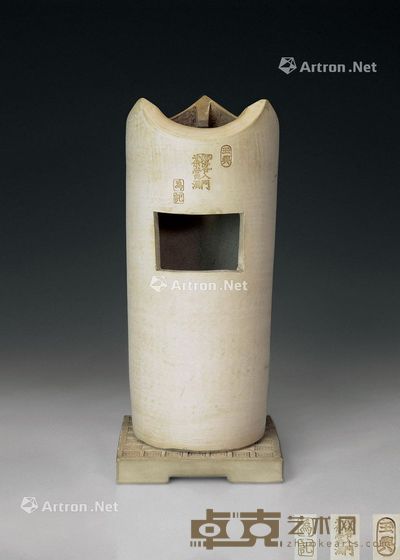 为记款白泥紫砂凉炉 高25.5cm
