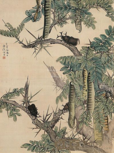 陈康侯 豆荚甲虫 47×35cm