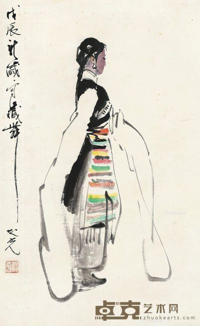 赵少昂 啼鸣 30×38cm×2