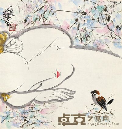 赵少昂 劲节 30×38cm×2