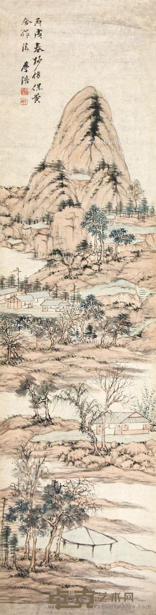 佚名 山居和乐 131×33cm