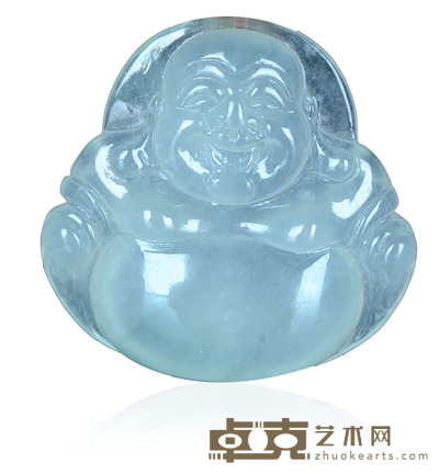 翡翠冰种弥勒佛 2.6×2.7×0.7cm 7.05g