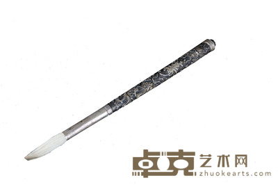银制毛笔 长:36cm