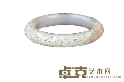 和田玉镂雕手镯 内径:6.2cm,外径:8.3cm 48.60g