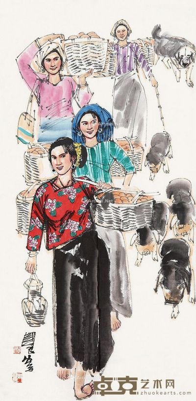 史国良 人物 100×50cm