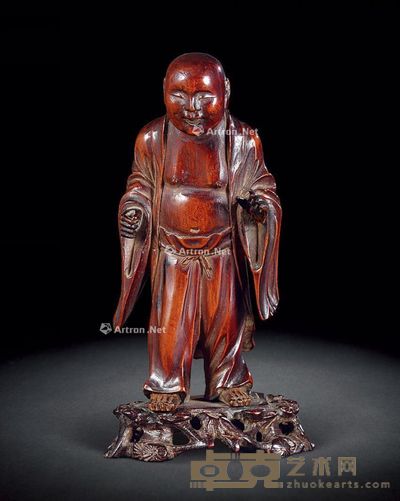 明 黄杨木雕罗汉 高11.5cm