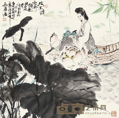 吴泽浩 荷香 68×68cm