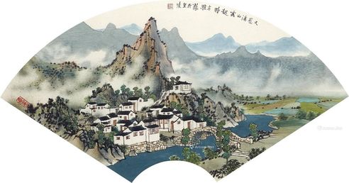 方骏 溪山云起图