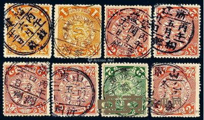 1898-1910年伦敦版蟠龙邮票一组五十九枚 --