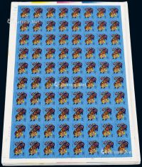 1986年T.107“丙寅虎”生肖邮票八十枚全张一百张连号