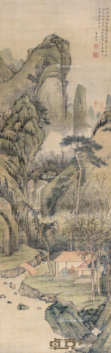 董诰 高士论道图 150×50cm