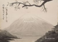 富士山风景 镜心 水墨纸本