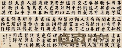 1856年作 楷书书法 手卷 水墨纸本 29×693cm