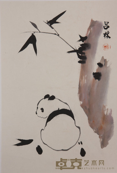 吕林《熊猫》 66×45cm