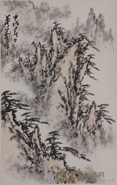 董寿平《山水》 67×43.5cm