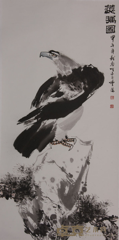 谭建《鹰》 168×68cm