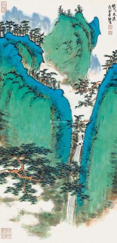 徐建融 松风泉瀑