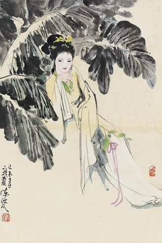 陈政明 芭蕉仕女