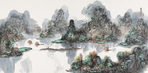 王维宝 水江山色