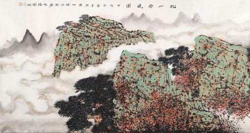 李东伟 松山春晓图