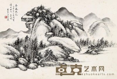 王季迁 春岚晓色 33×48cm