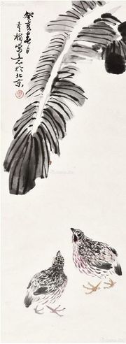 张重梅 芭蕉鹌鹑