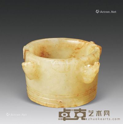 商 黄玉发琮 6×3cm