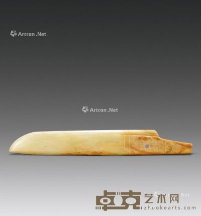 商 白玉素面刀 24.5×3.5cm