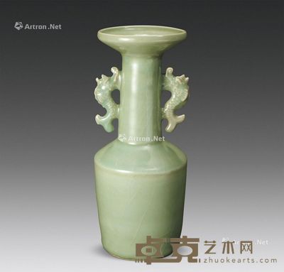 宋 龙泉鱼耳瓶 高26.8cm
