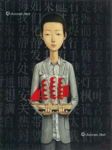 李梁 2010年作 寄远方 油彩 画布