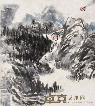 陈子庄 山水 35×31cm