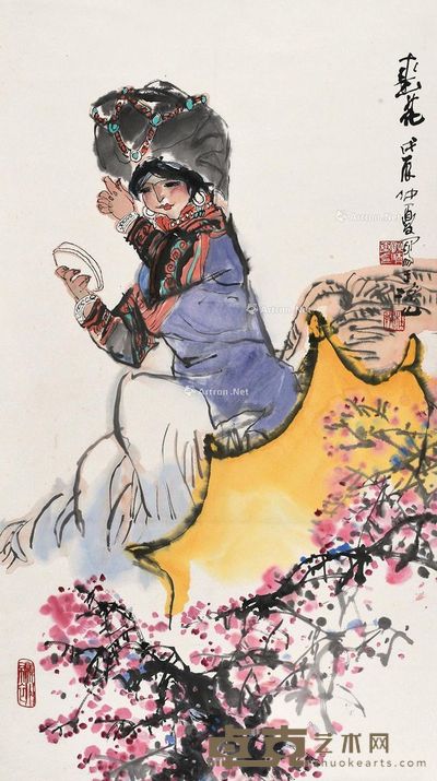 杜显清 春花 102×54cm