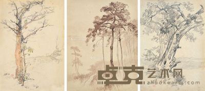 杜显清 风景写生速写稿 38×29cm×3