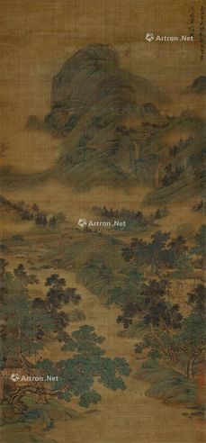 马琬 溪阁闲情图