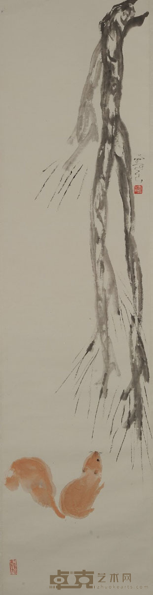陈寿岳 松鼠 34×136cm约4.2平尺