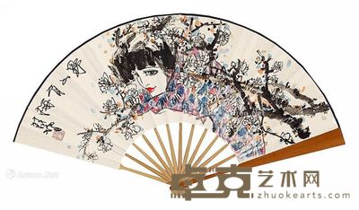 林墉 野山有梅 20×60cm