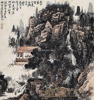 黄秋园 溪山隐士 69×65cm