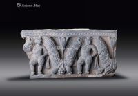 犍陀罗   西元2/3世纪 灰片岩浮雕花环童子
