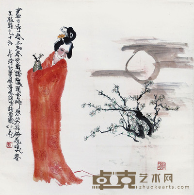 王仁华 美人图 68×68cm 约4.2 平尺