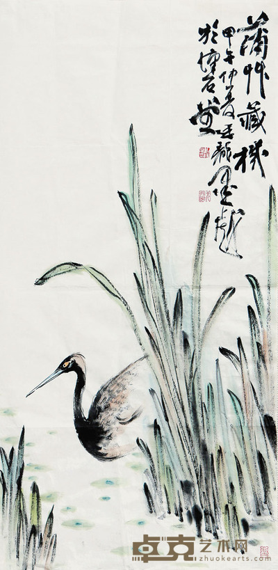 刘廷龙 花鸟 75×37cm 约2.5 平尺