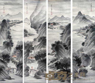 安和 山水 175×47cm×4 约29.6 平尺