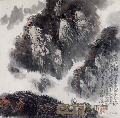 郭公达 山水 34×34cm 约1.0 平尺