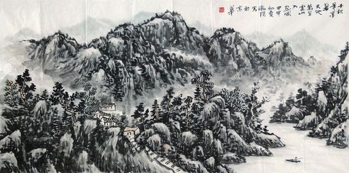 刘翰阳 万里云山入画图